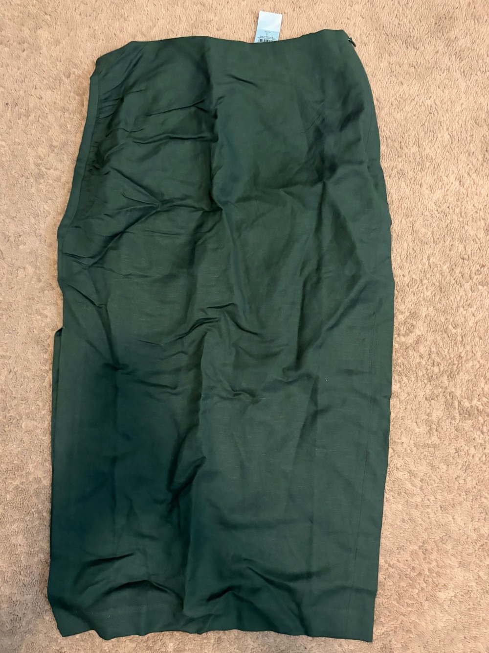 LOFT Ruched Linen Midi Skirt - Picture 5 of 6